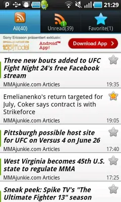 MMA NewsArena android App screenshot 1