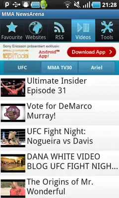 MMA NewsArena android App screenshot 3